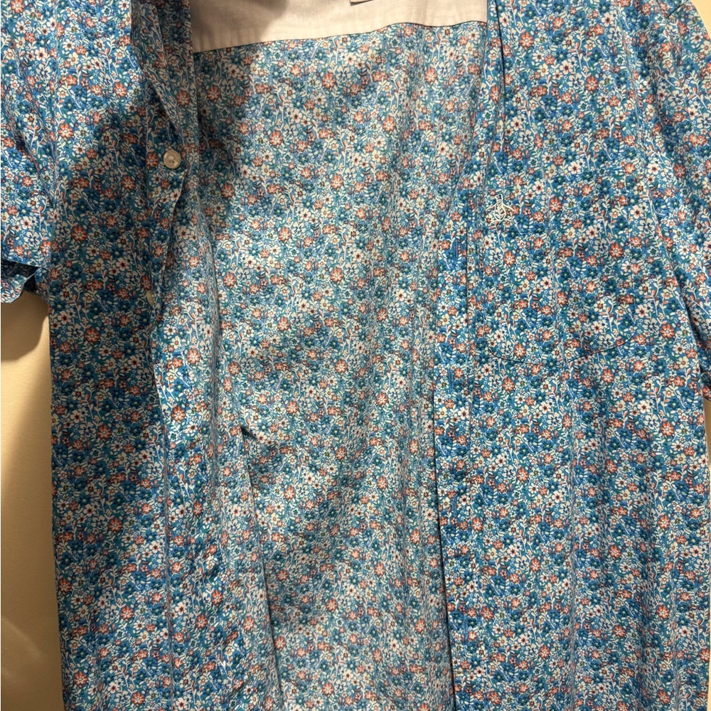 Original Penguin Blue and Pink Casual Button Down Shirt